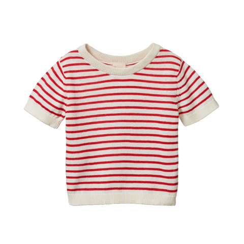 Nature Baby Knitted River Tee Red Stripe