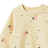Nature Baby Emerson Sweater Posey Blossom Lemonade Print