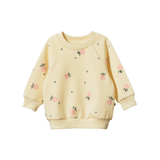 Nature Baby Emerson Sweater Posey Blossom Lemonade Print