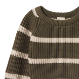 Nature Baby Billy Jumper See/Oatmeal Marle Stripe