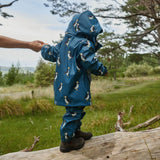 Nature Baby Splash Overalls Puffin Teal Print