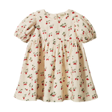 Nature Baby Albertine Dress Muslin Strawberry Blush Print