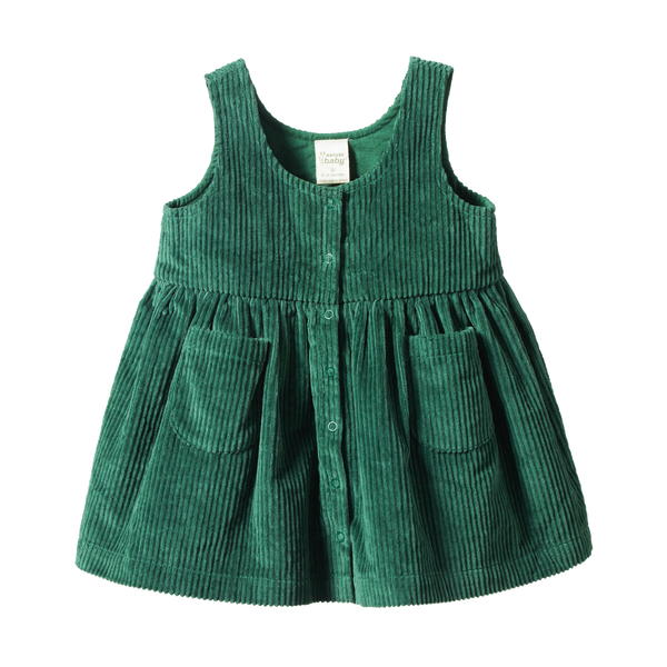 Nature Baby Amelia Pinafore Dress Pine