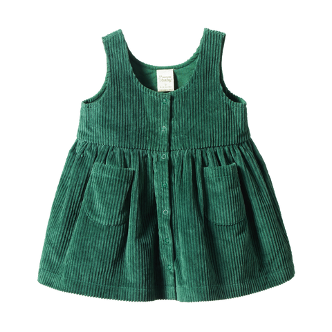 Nature Baby Amelia Pinafore Dress Pine