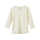 Nature Baby Merino Essentials L/S Cloud Pointelle Tee Natural