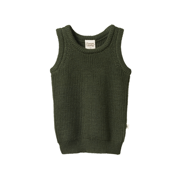 Nature Baby Chunky Knit Vest Thyme