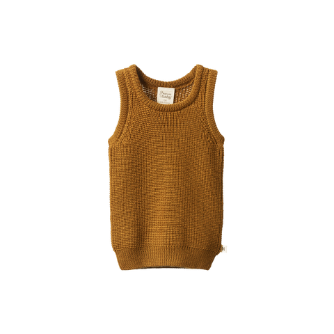 Nature Baby Merino Chunky Knit Vest Toffee