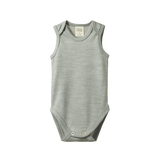 Nature Baby Merino Singlet Bodysuit Grey Marle