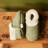 Nature Baby Lambskin Booties Lily Pad