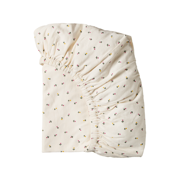 Nature Baby Jersey Fitted Sheet: Bassinet Aster Floral Print