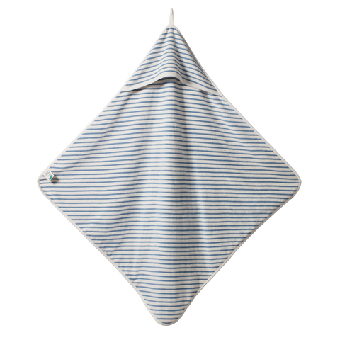 Nature Baby Hooded Towel Blue Sailor Stripe