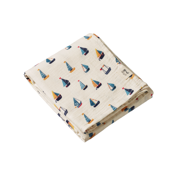 Nature Baby Muslin Wrap Regatta Print