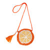 Acorn Orange Straw Bag