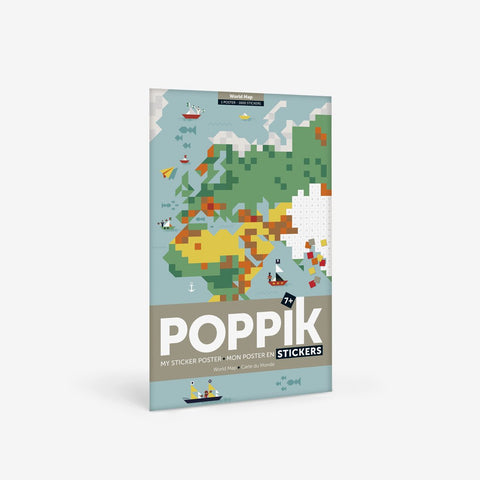 Poppik Creative Stickers - World Map