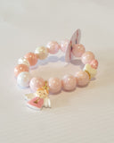 Red Bobble Pink Angel Bracelet