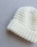 Knitted by Nana Merino Cuff Beanie Cream