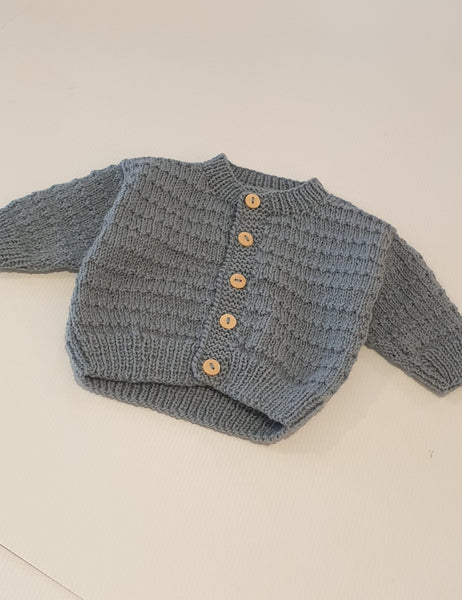 Knitted by Nana Cardigan Shadow 0-3M