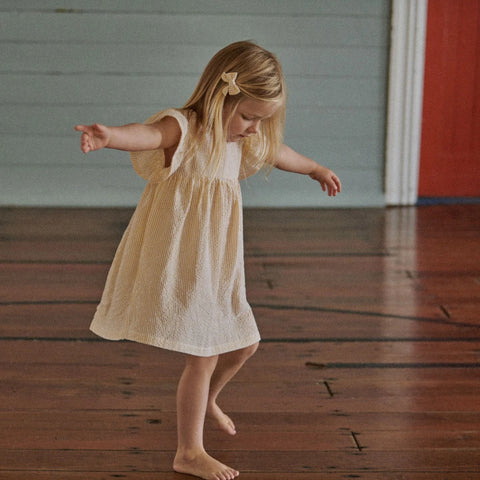 Nature Baby Bonnie Dress Golden Stripe
