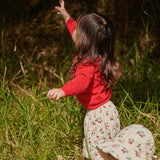 Nature Baby Piper Cardigan Raspberry Red Pointelle