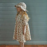 Nature Baby Muslin Sun Hat Strawberry Blush Print