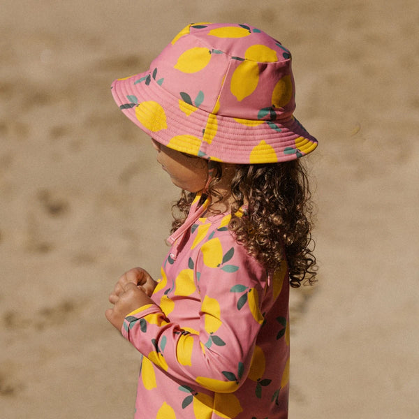 Nature Baby Splash Sunhat Lemony Rose Print