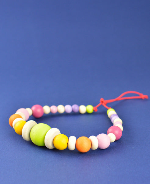 Grimm's Pram String- Pink/Orange