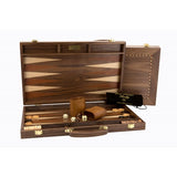 Dal Rossi Walnut Backgammon Set With Handle 38cm