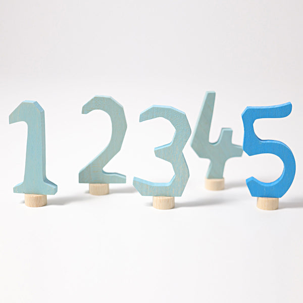 Grimm's Decorative Numbers Set 1 2 3 4 5 Blue