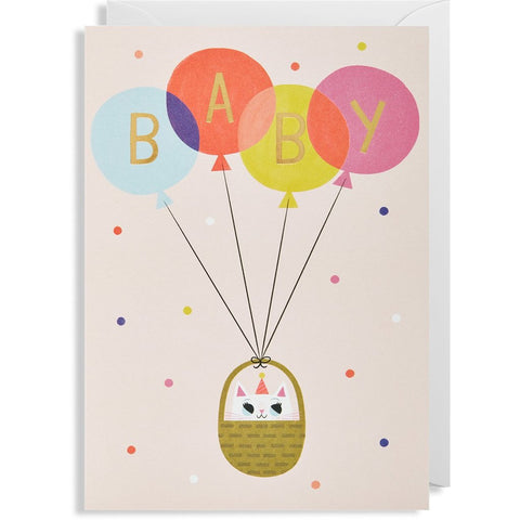 Lagom Design Cat Balloons Baby Pink