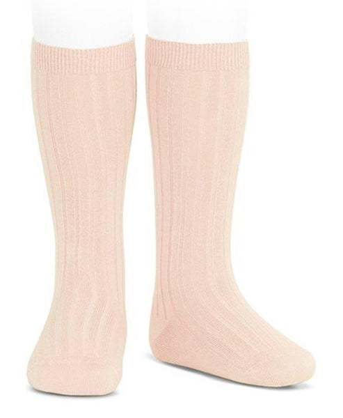 Condor Knee Hi Ribbed Sock (#674 Nude Pink)