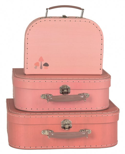 Egmont set of 3 Mushroom Suitcases