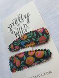 Pretty Wild Polly Twin Snap Clips Liberty Cranberry