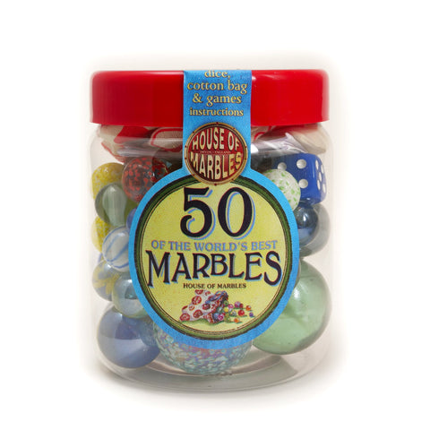House of Marbles Tub of 50 Marbles
