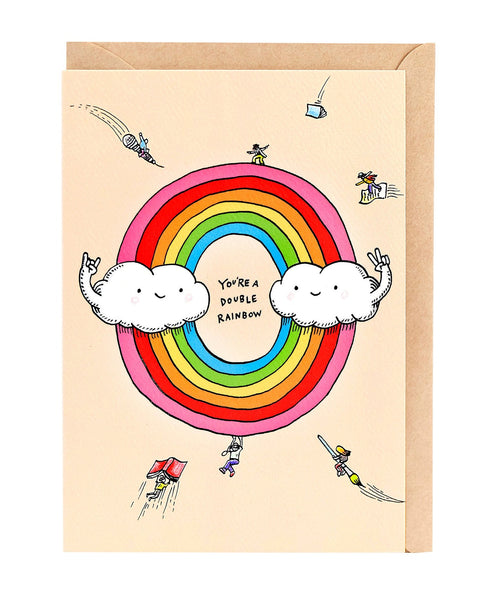 Wally Paper Co: Double Rainbow Card