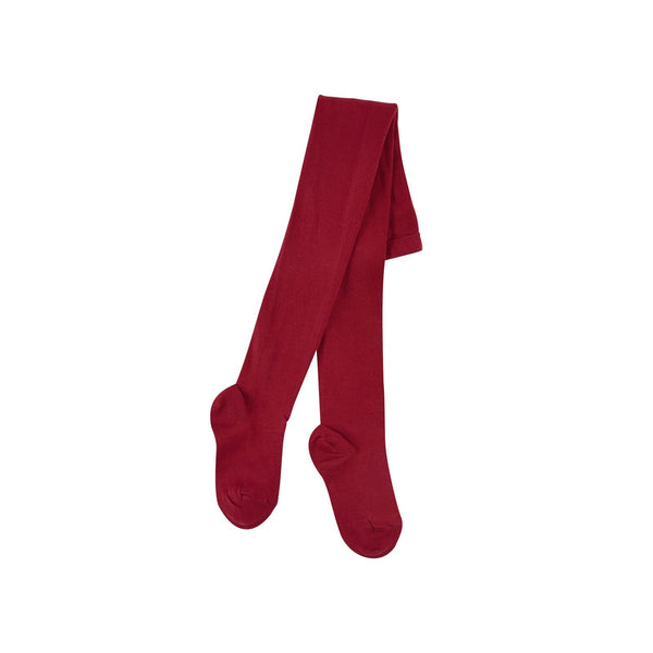 Condor Ribbed Tights (#554 Guinda) Cherry Red