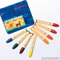 Stockmar Wax Crayons 8 Sticks in Tin Waldorf Mix