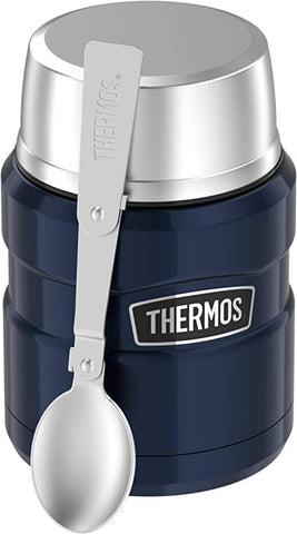 Thermos 470ml S/Steel Vac Flask - Midnight Blue