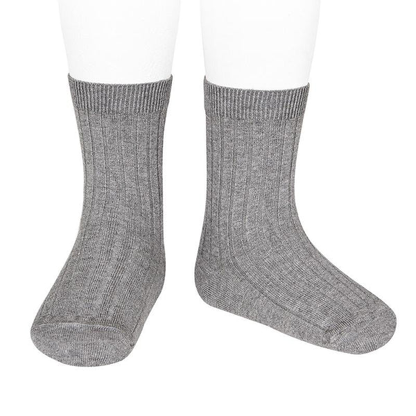 Condor Ankle Ribbed Sock (#230 Gris Claro)