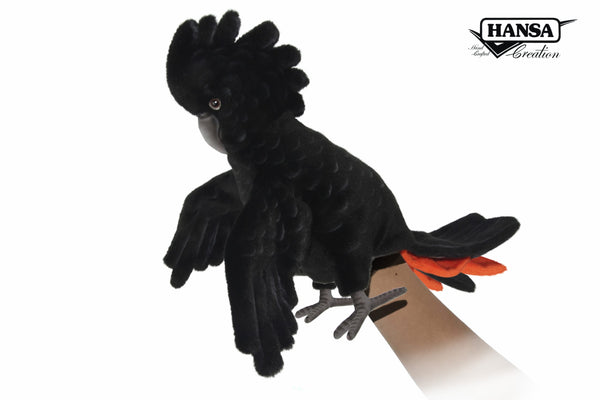 Hansa Hand Puppet 43cm Red Tailed Black Cockatoo