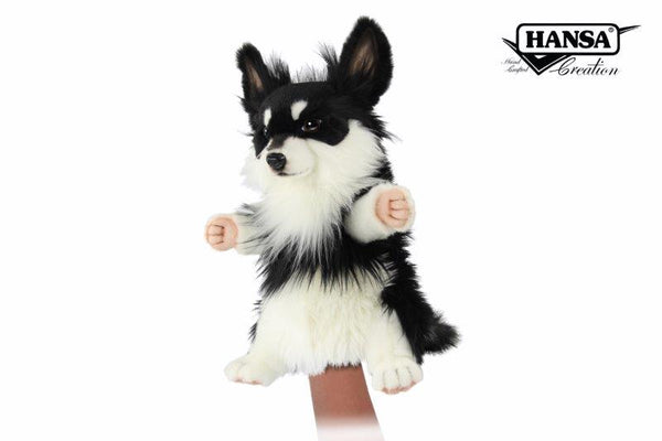 Hansa Chihuahua Black and White Hand Puppet 33cm