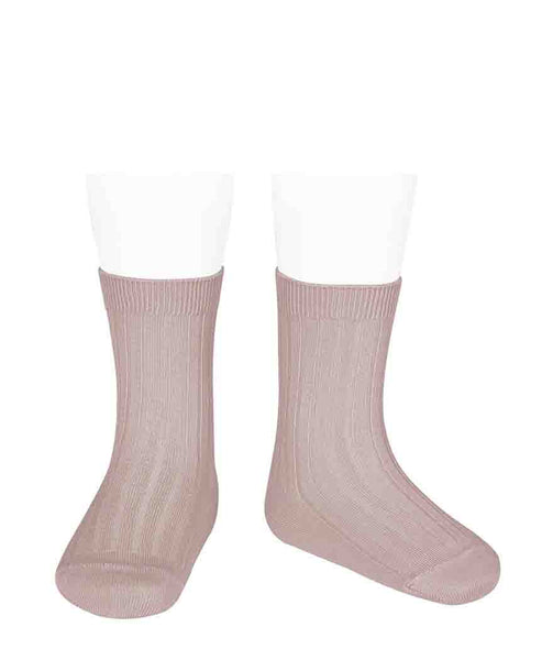 Condor Ankle Ribbed Sock (#544 Rosa Empo)