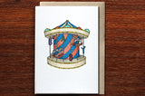 The Nonsense Maker Carousel New Baby Card