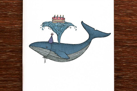 The Nonsense Maker Birthday Whale Card