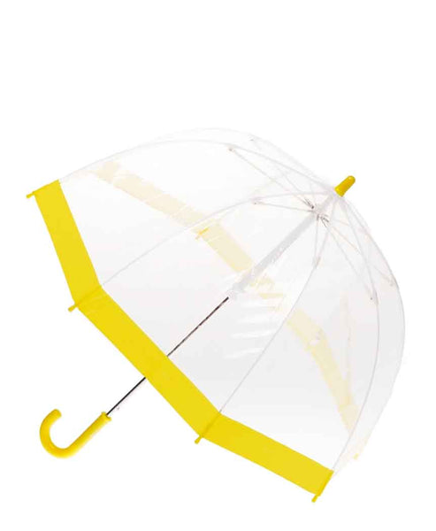 Clifton Umbrella - Birdcage Clear with Yellow Trim