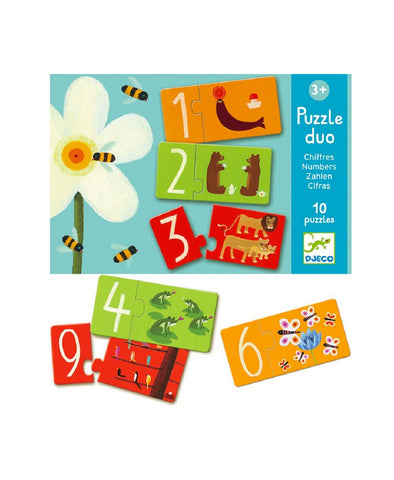 Djeco Duo Numbers 20 Pce Puzzle