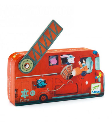 Djeco The Fire Truck Puzzle - 16pc