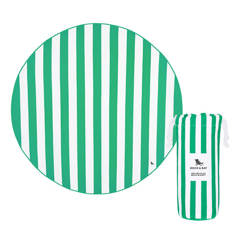 Dock and Bay Beach Towel Round Collection : Cancun Green