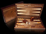 Dal Rossi Deluxe 19" Walnut Burl Backgammon Set