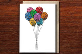 The Nonsense Maker Dancing in Balloons Card