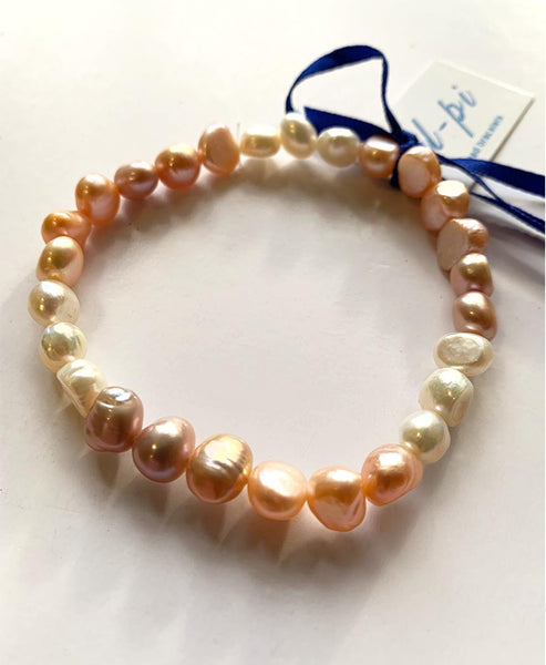 Elpida Elastic Bracelt Colour Fresh Water Pearls
